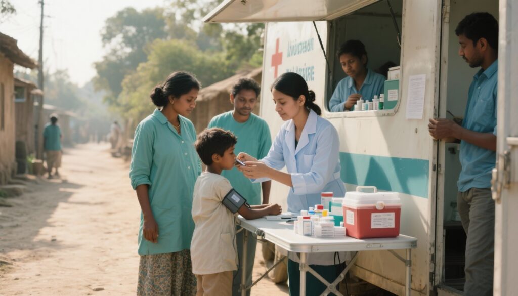 NGO health camp in village