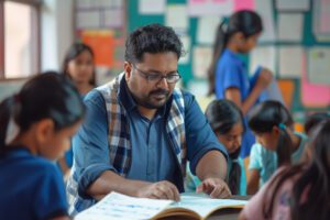 man empowering students through educaction